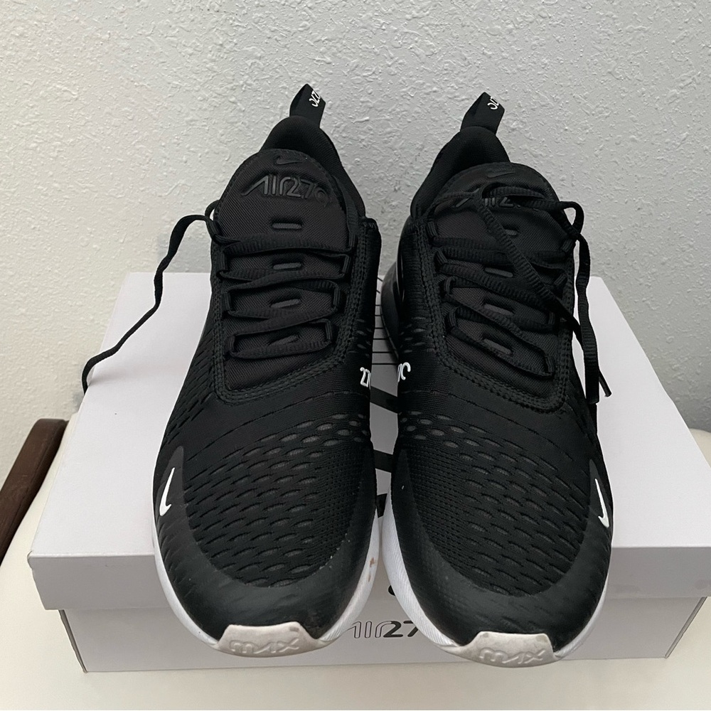 Nike Air Max 270 Black and White Sneakers - Picture 4 of 8